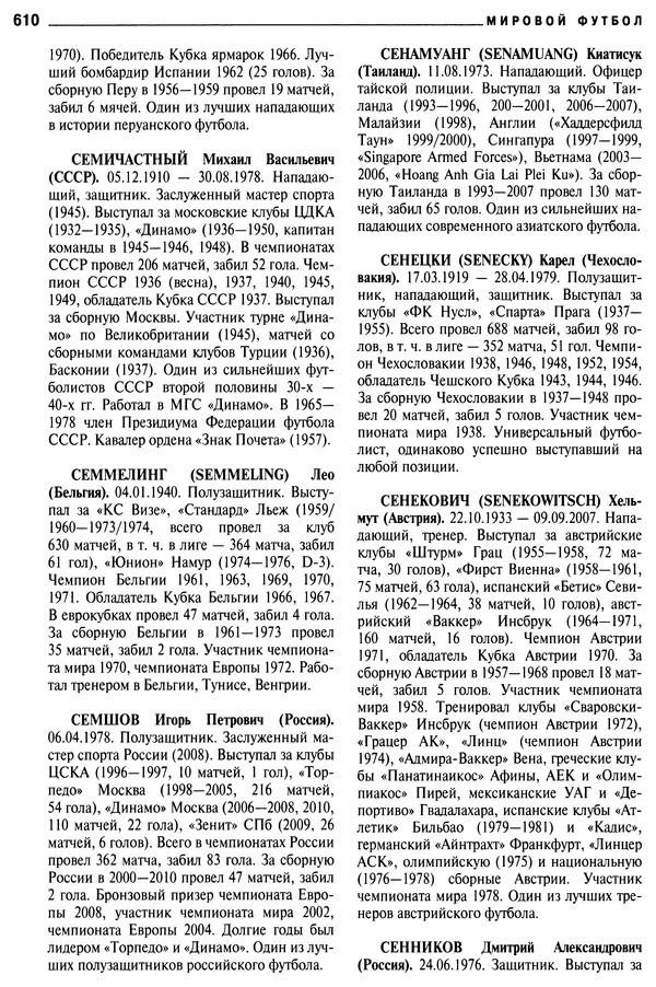 Александр Савин - Мировой футбол. Кто есть кто 2011. Полная энциклопедия - Страница № 611