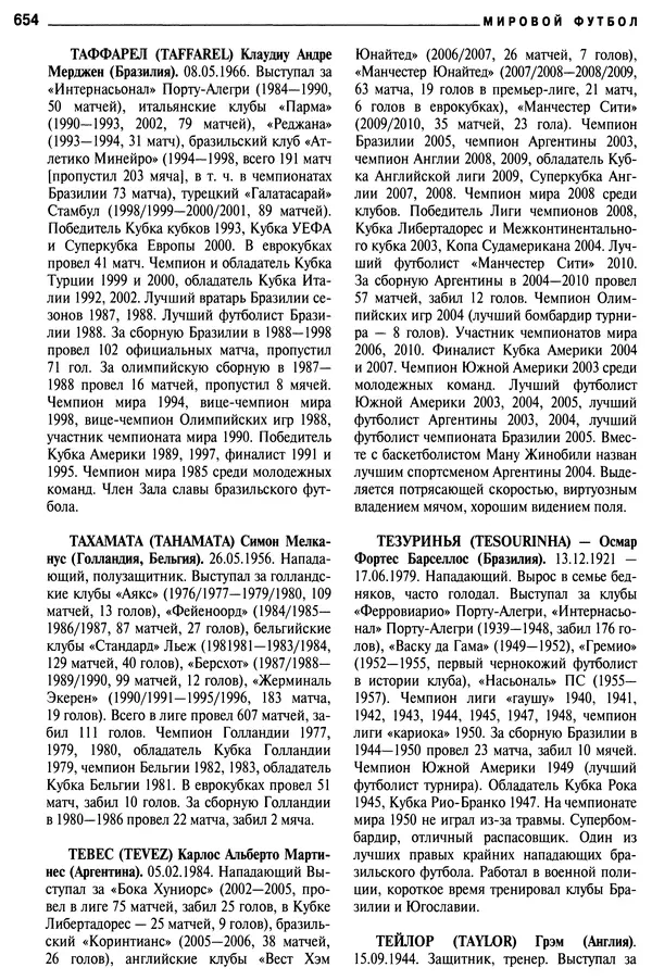 Александр Савин - Мировой футбол. Кто есть кто 2011. Полная энциклопедия - Страница № 655