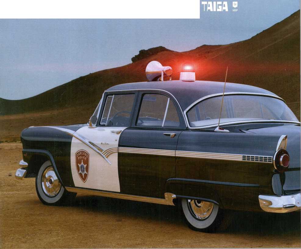 Ford Fairlane town sedan 1956. Полиция Детройта. Журнал Полицейские машины мира. Иллюстрация 2