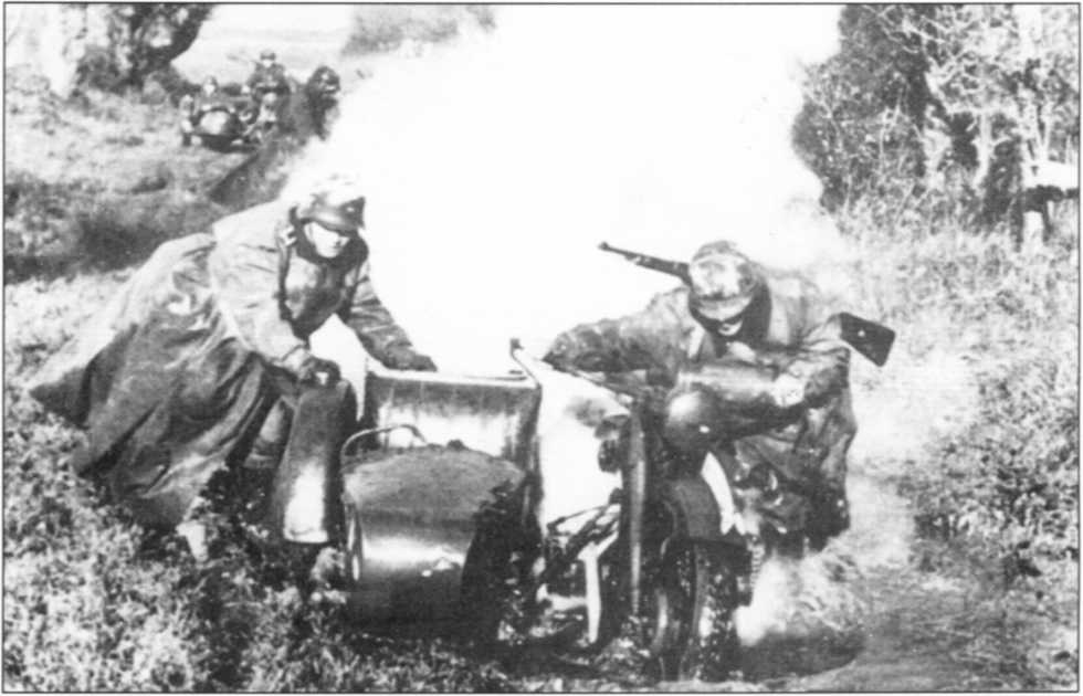 Мотоциклы Вермахта. Военное фото. Иллюстрация 197