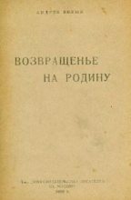 Книга - Андрей  Белый - Возвращенье на родину (fb2) читать без регистрации